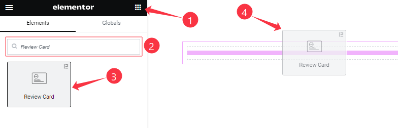 Inserting The Review Card Widget