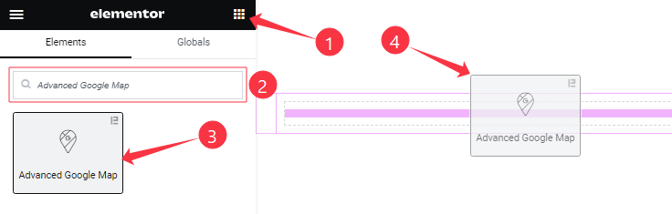 Inserting The Advanced Google Map widget