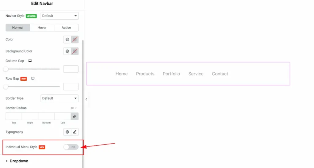 How to use Navbar widget by Element Pack 10 switcher button - BdThemes