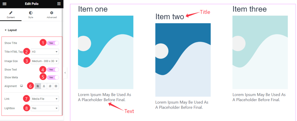 Layout Section Customization 