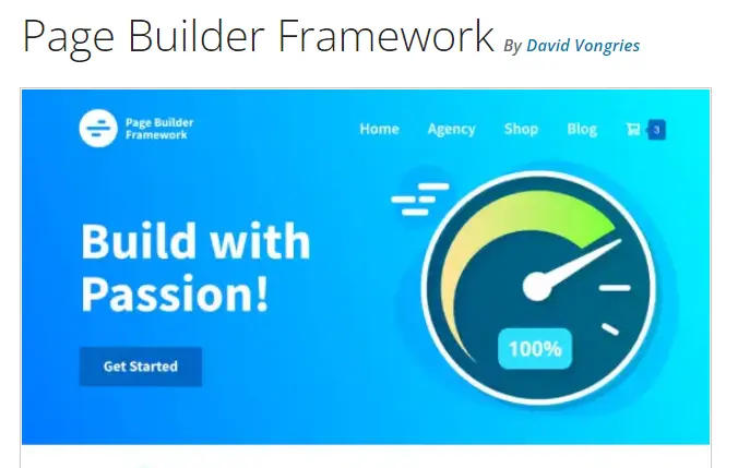Page Builder Framework theme