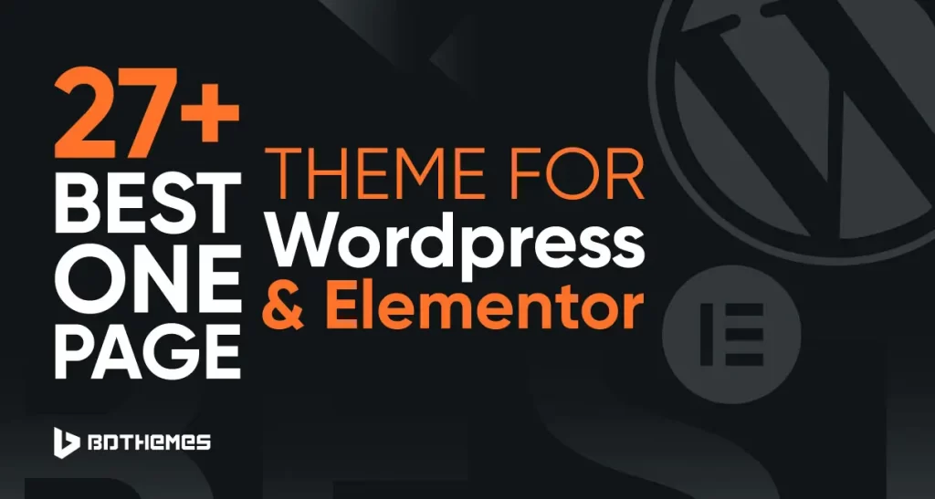 27+ Best One Page Theme for WordPress & Elementor