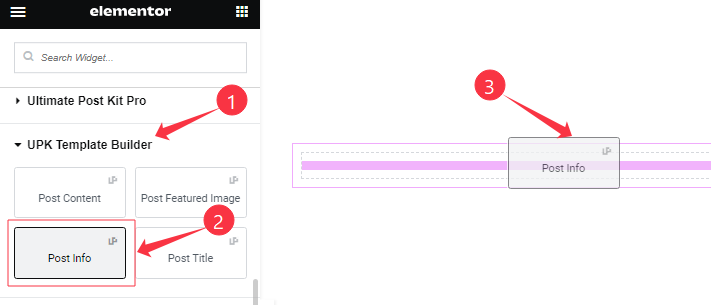 Inserting The Post Info Widget