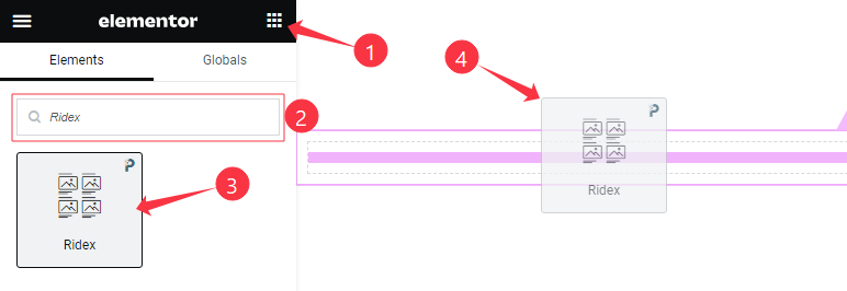 Inserting The Ridex Widget