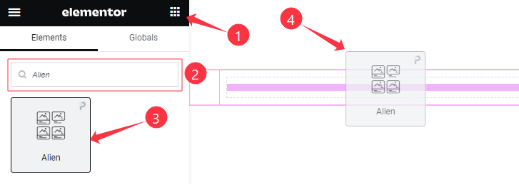 Inserting The Alien Widget