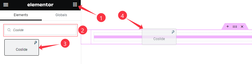 Inserting The Coslide Widget