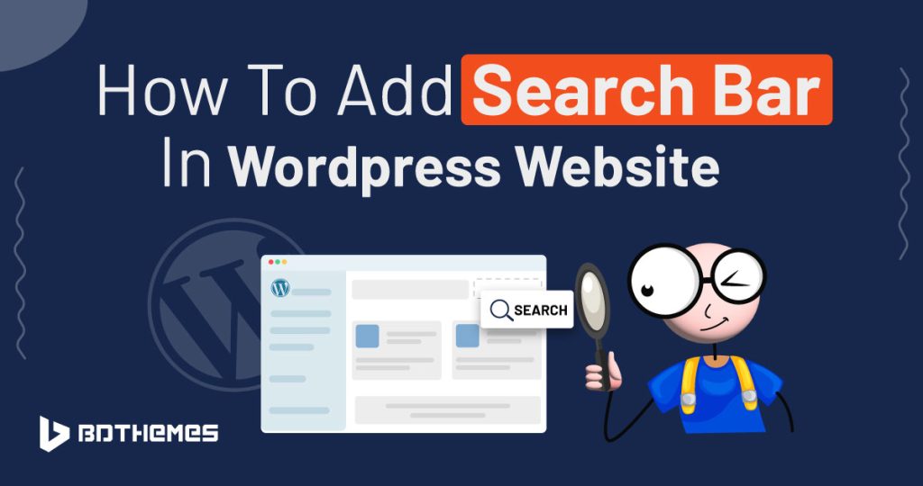 how to add search bar in wordpress website