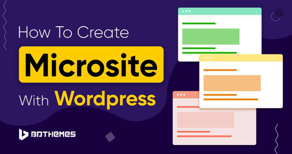 how to create microsite with wordpress