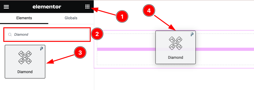 Inserting The Diamond Widget