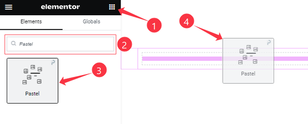 Inserting The Pastel Widget