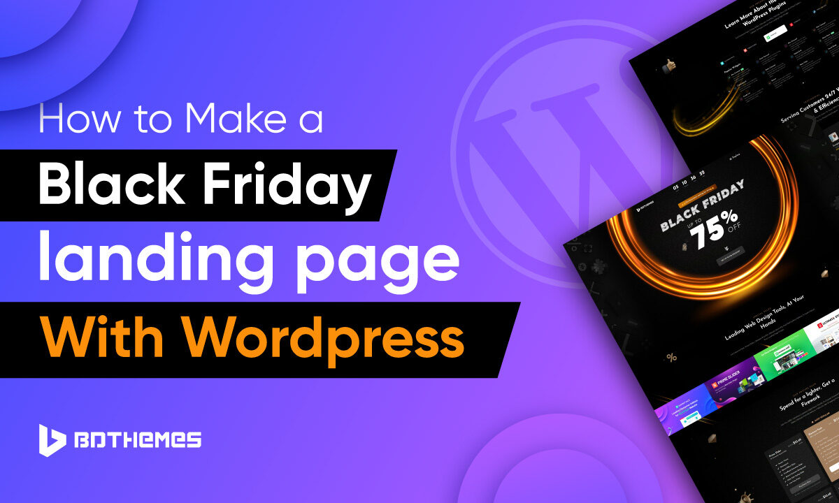 how to make a Black friday landing page with wordpress
