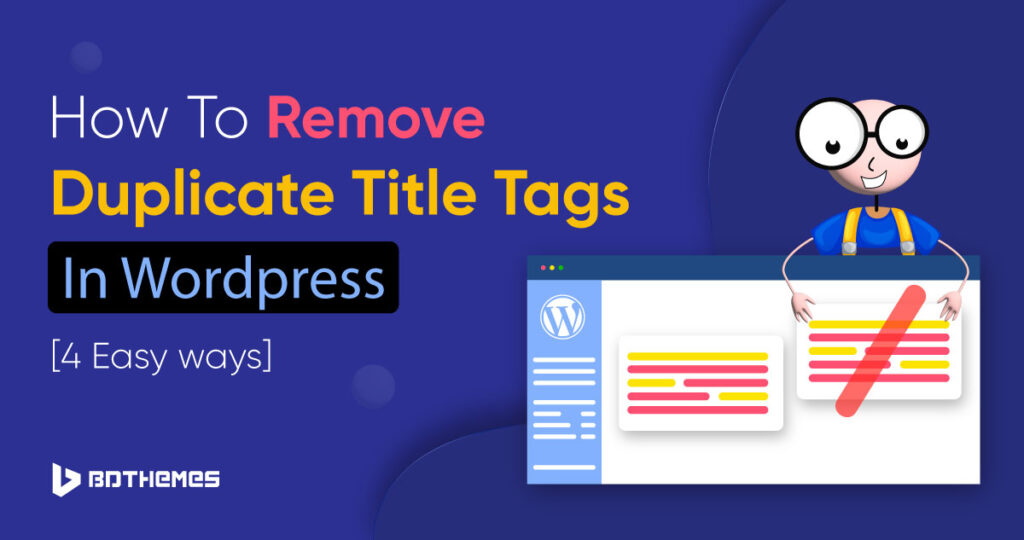 how to remove duplicate title tag in wordpress