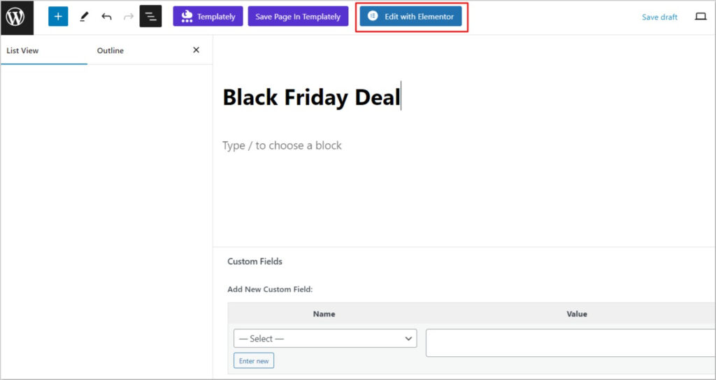 how to make a black friday landing page with Elementor