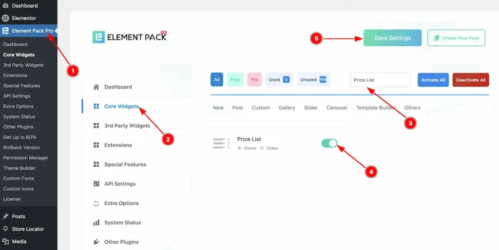 How To Use the Price List Widget By Element Pack Pro