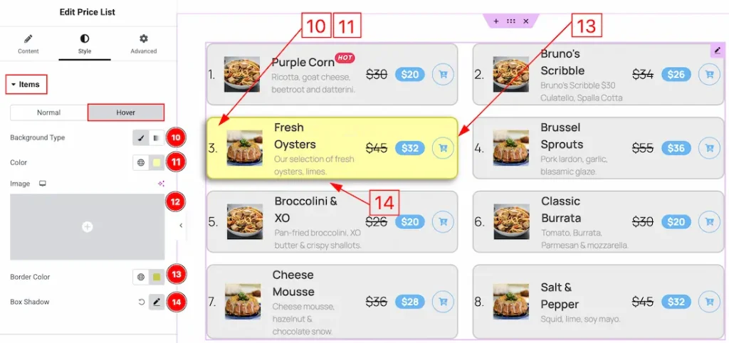 Style Items Hover - BdThemes