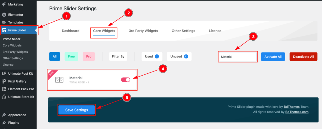 Enable Material Slider Widget