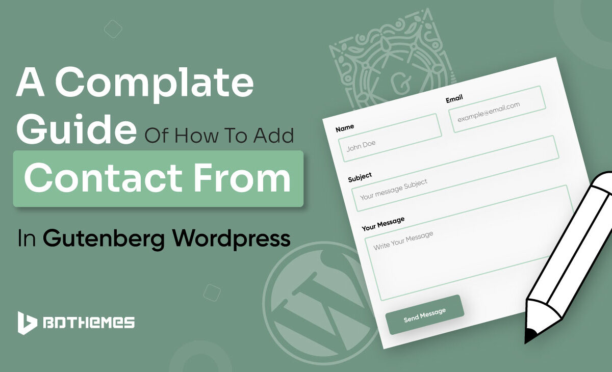 how to add contact form in gutenburg wordpress