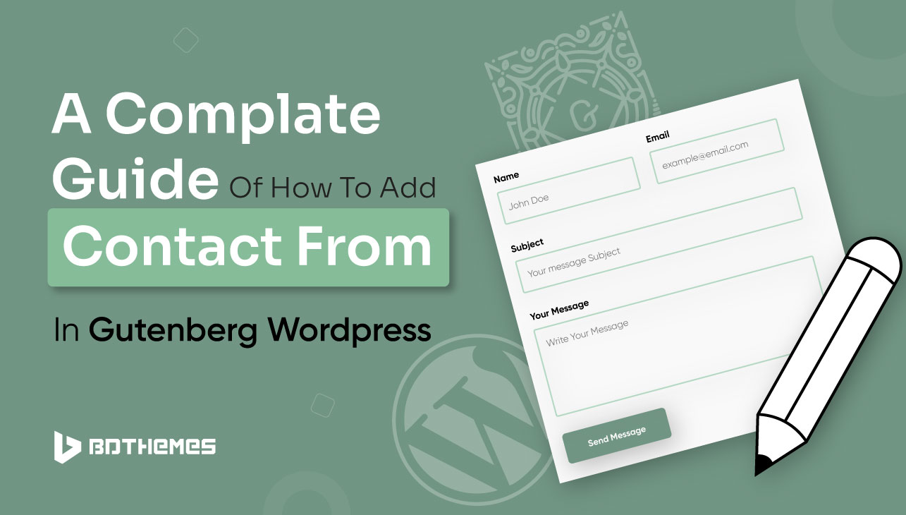 how to add contact form in gutenburg wordpress