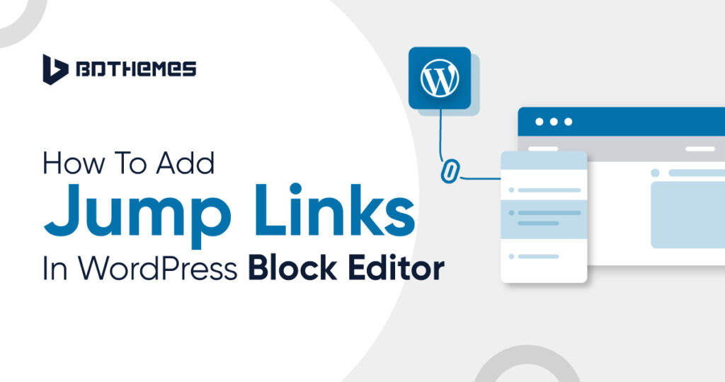 how to add jump link in wordpress block editor