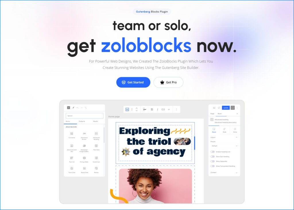 ZoloBlocks - landing page