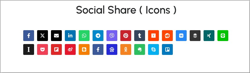 social share icons block - Zoloblocks