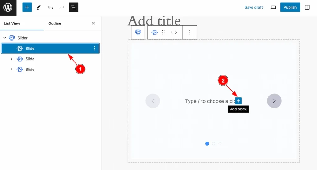 select single and add block - BdThemes