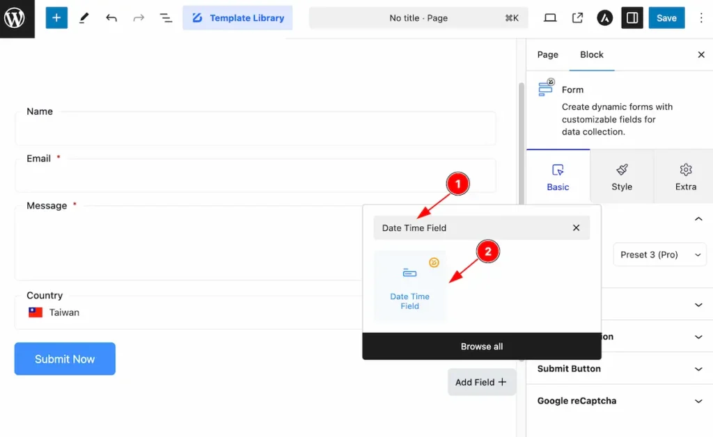 Date time search and select - BdThemes