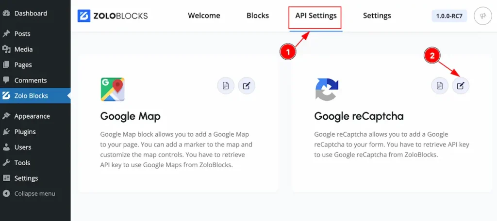 api settings - BdThemes