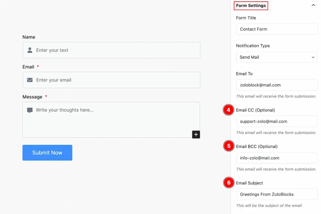 form settings 2 - BdThemes