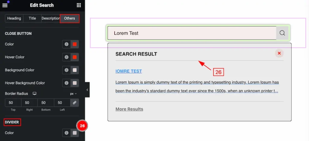 ajax dropdown others divider - BdThemes