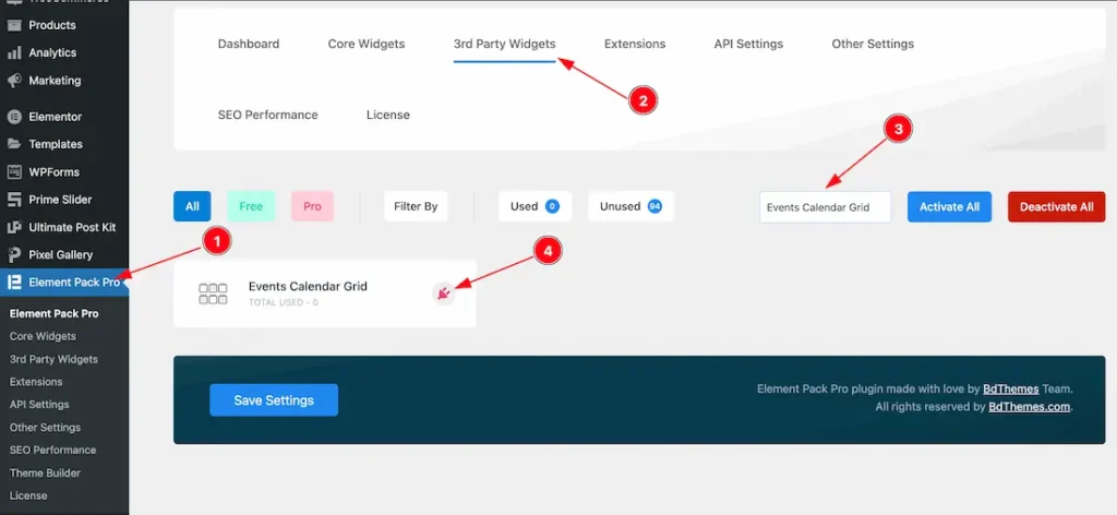 Activate plugin 1 - BdThemes