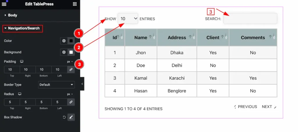 Navigation search - BdThemes