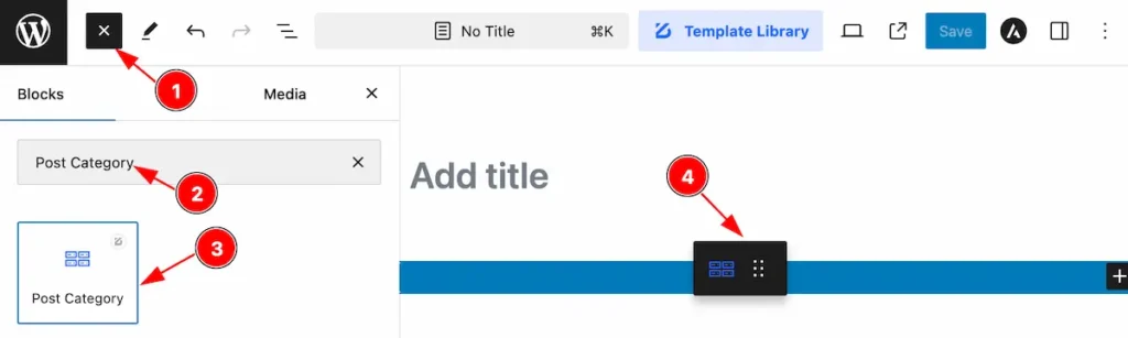 Search and insert port category - BdThemes