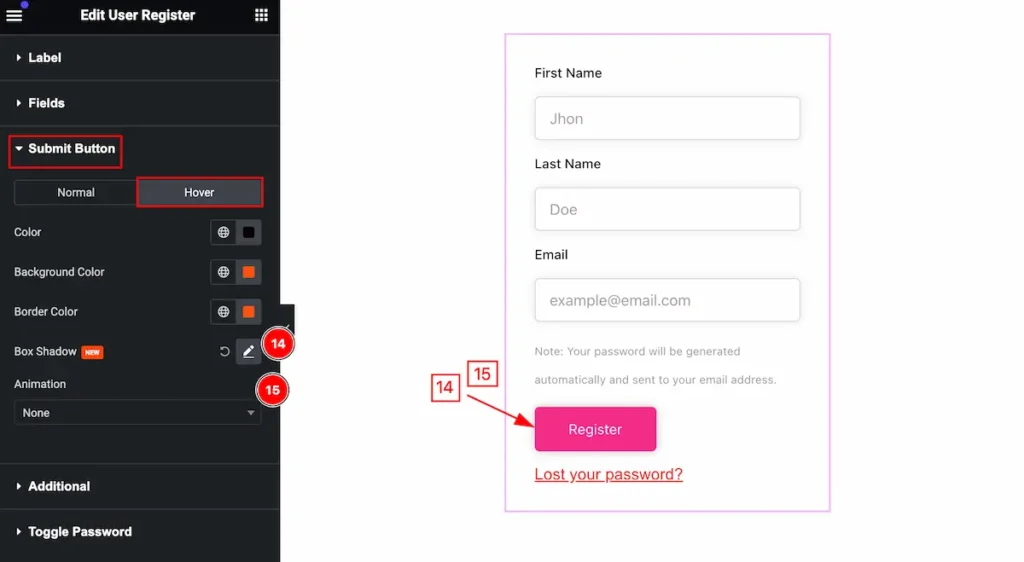 Submit button hover 2 - BdThemes