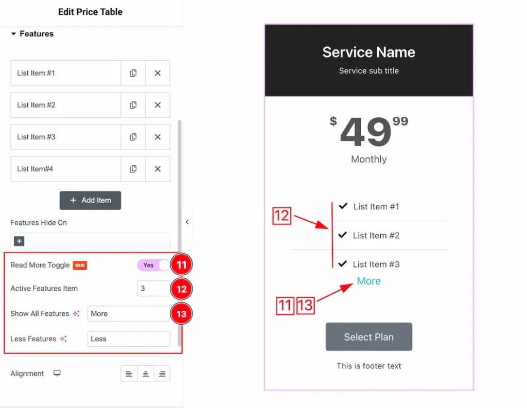 How to use the Price Table Widget by Element Pack Pro 10 Toggle1 - BdThemes