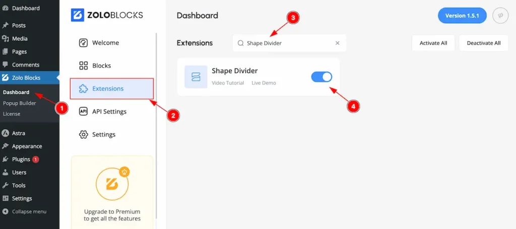 Enable shape divider - BdThemes