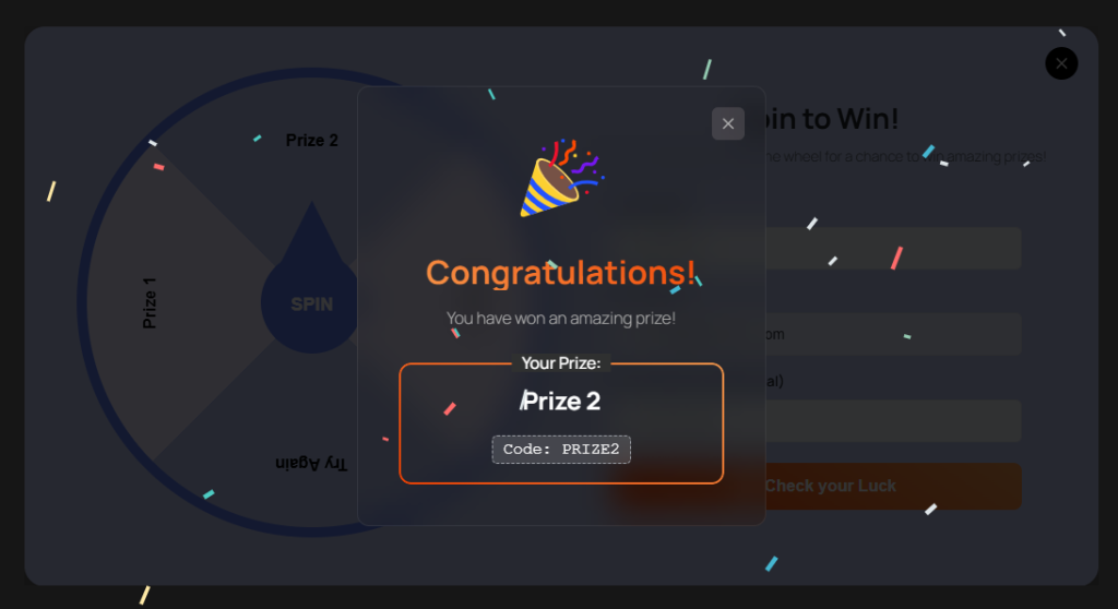 Explore the spin wheel 2 - BdThemes