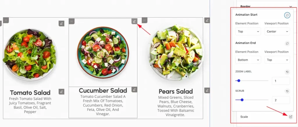 Customize The Scroll Parallax Scale Feature