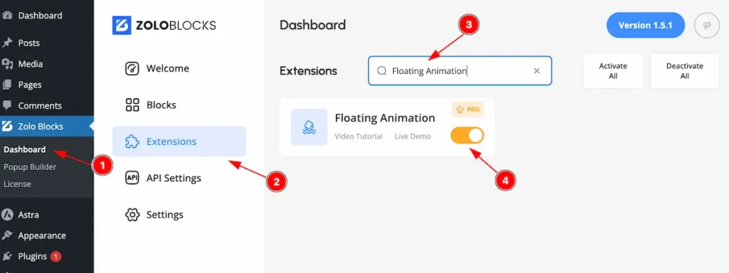 enable floating effect - BdThemes