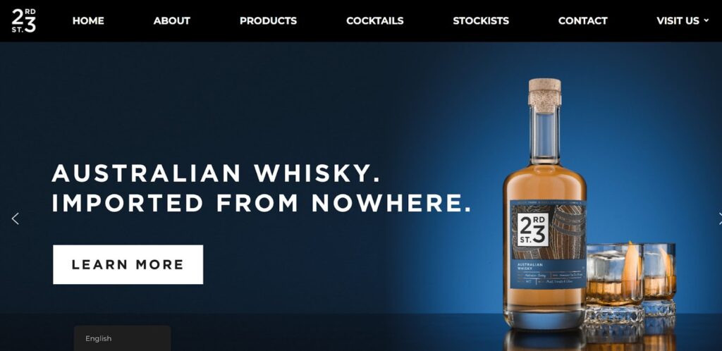 23rd Street Distillery - Elementor website examples