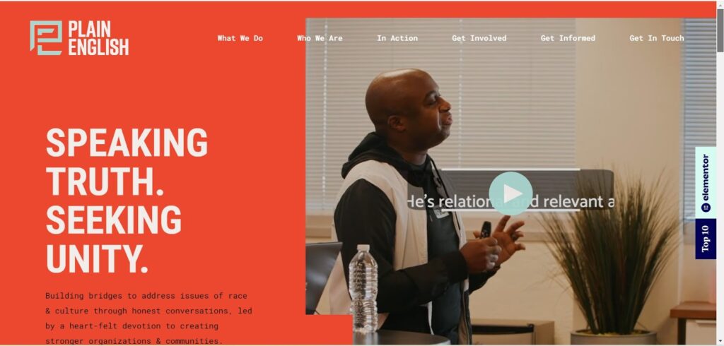 Plain English - Elementor website examples