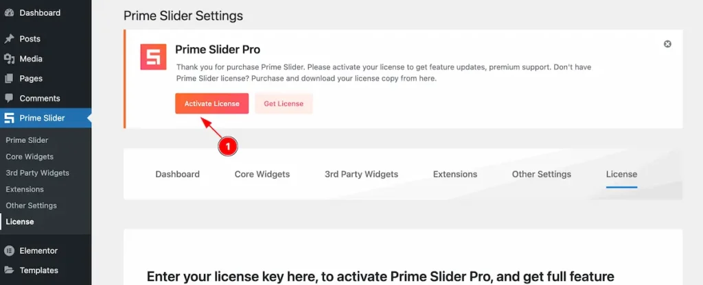 activate prime slider - BdThemes