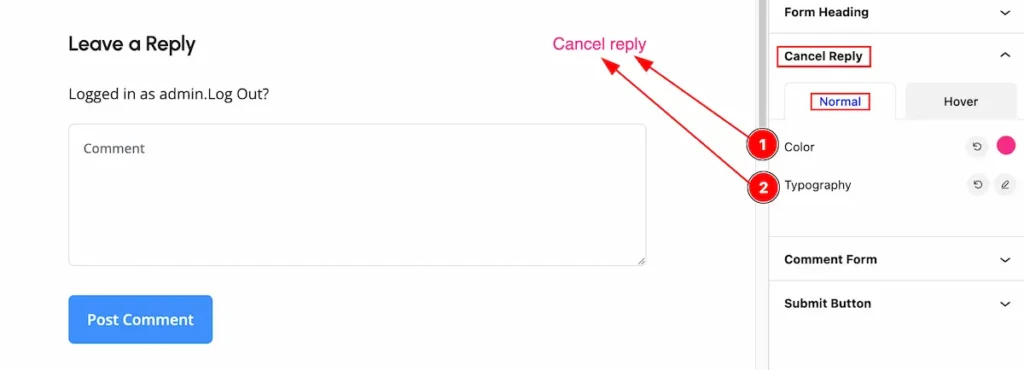 Cancel reply normal - BdThemes