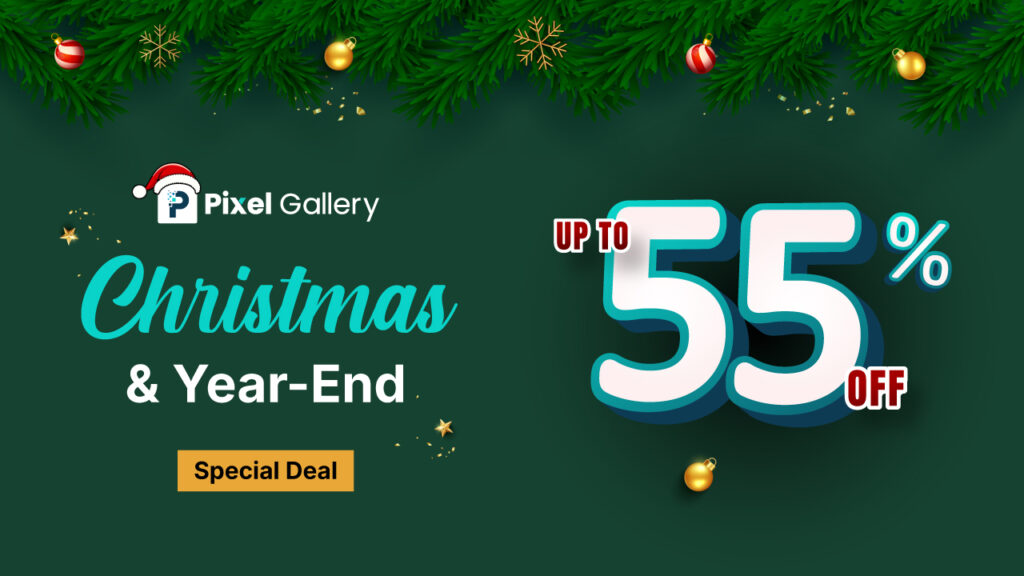 pixel gallery christmas and year end special deal - BdThemes