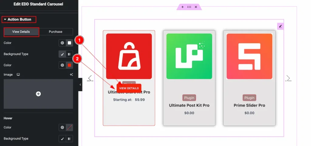 action button view details - BdThemes