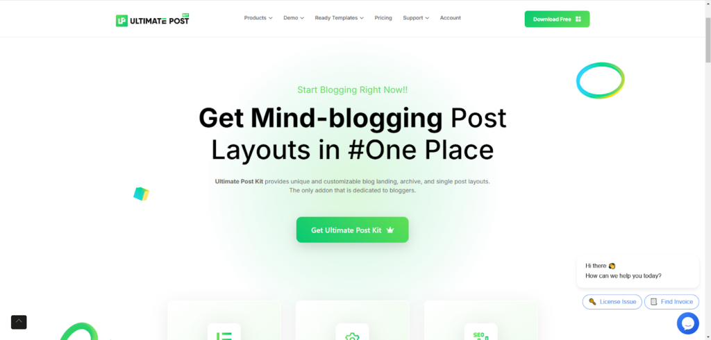 ultimate post kit landing page