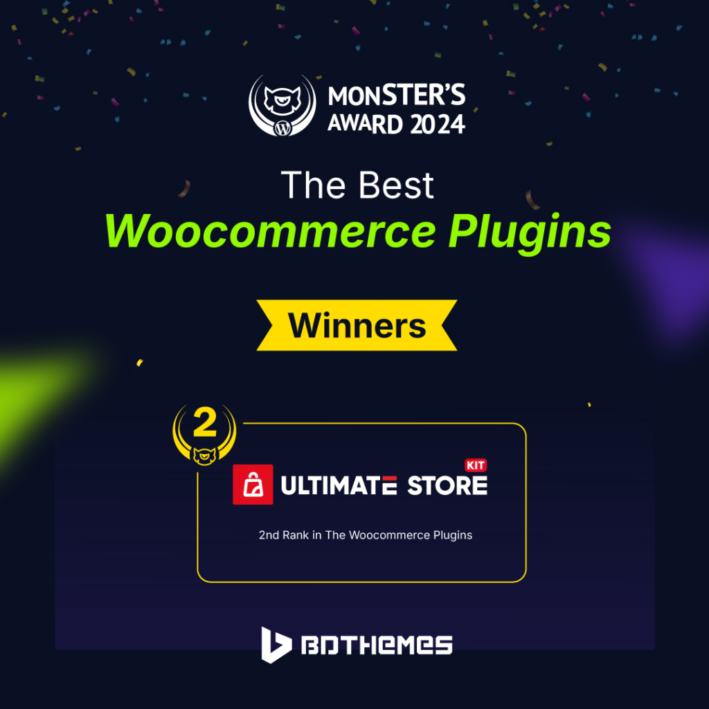 WooCommerce Plugins category 2nd best winners in Template Monsters's Award 2024