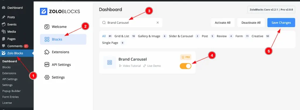 Enable the Brand Carousel Block