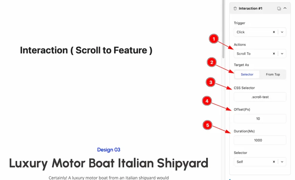 scroll to interactions - BdThemes