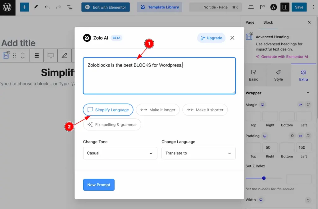 simplify langiage - BdThemes